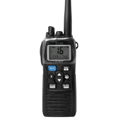 중국 IC-M73 128 채널 5W 출력 Icom 워키 토키 범위 IPX-8 VHF 해양 앰프 자동차 라디오 판매용