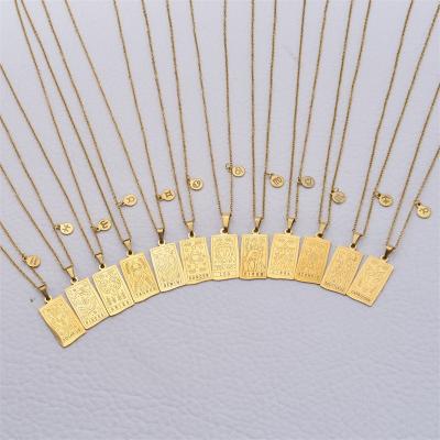 China FASHIONABLE hip hop men luxury gold plated fashion jewelry 2021 link zodiac necklace brass jewelry for sale