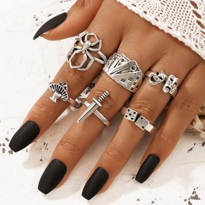 China Vintage Fashion Silver High Quality Rings Set For Women N2108024 Wholesale for sale