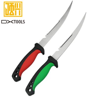 China Hot Selling Sustainable PP+TPR Soft Handle Outdoor Kitchen Knives Stainless Steel Fillet Knife Filleting Fish Filleting for sale