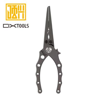 China Titanium Solvent Self-locking Function Long Pliers Hook Nose Durable Fishing Pliers Fish Pliers for sale