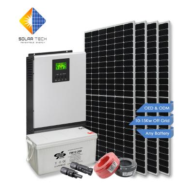 China 10KW home off best hybrid solar panel system for national price for sale