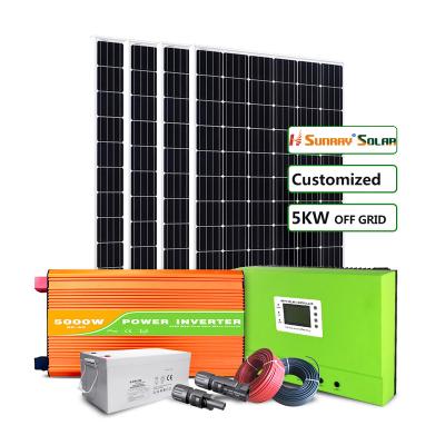 China Home 5KW Off Grid Solar Powersystem Cost For Home for sale