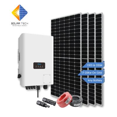 China Home 25 Kw On Grid Solar Panel Roof Mounting System Price for sale