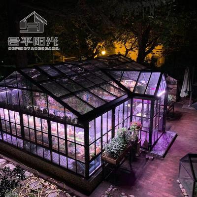 China Modern commercial housemodern aluminum sunrooms glass roof triangle prefabricated garden housesPrefabricated Aluminum Glass Sunroom for sale