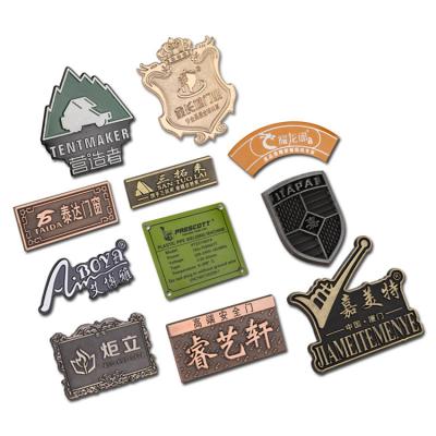 China Wholesale China Bulk Fashion Custom Label Engraved Metal Brass Custom Name Plate For Bags for sale