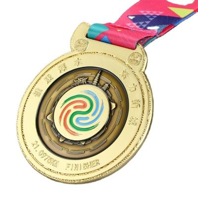 China Wholesale Cheap Zinc Alloy China Medal of Honor Award Running Professional Gold Glitter Dance Medals for sale