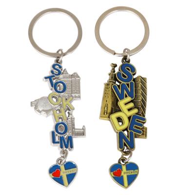 China Custom Souvenir Gift Company Logo Metal Die Cast Cute Custom Metal Key Chain for sale