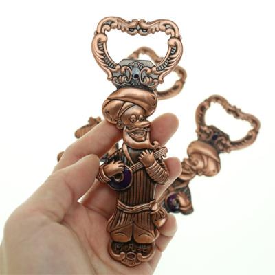 China Customized viable metal bar 3d stainless steel antique zinc alloy special bottle opener for sale