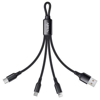 China Durable Nylon Braided Faster High Speed ​​USB Charger Cable 3 in 1 USB Cable 30cm USB Data Cable for sale