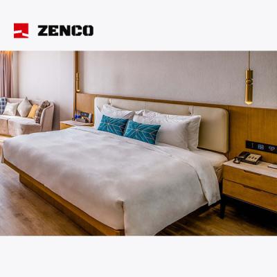 China Conjunto de muebles de madera maciza de estilo moderno, adecuado para habitaciones de hotel en venta