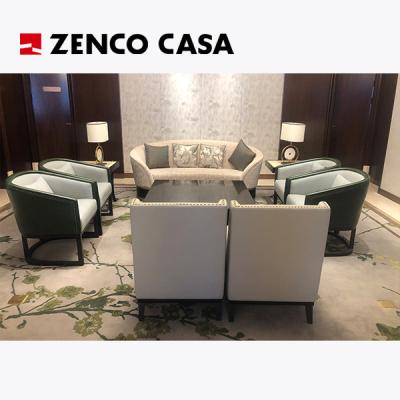 China Moderno estilo Hotel Lobby Muebles de ocio conjunto Incluyendo sofá Silla de ocio Mesa de café en venta