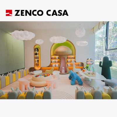 China Muebles para el área de juegos de niños con taburetes y sillas de colores en venta