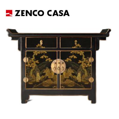 China Chinese style hotel lobby furniture customization plan, including low cabinets and square tables for sale