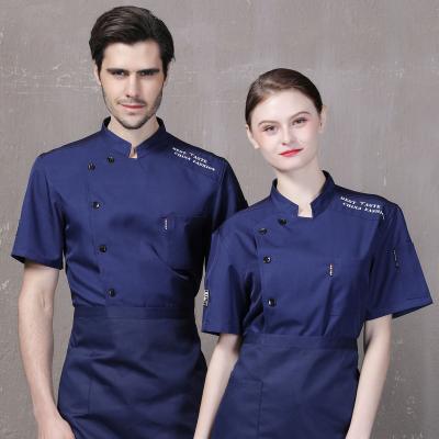 China Eco - Friendly Short Sleeve Restaurant And Bar Uniforms Cooking Suit Chef Jacket For Hotel And Restaurants Chef Clothing Uniform for sale