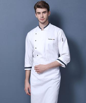 China Eco-friendly OEM Customized Hotel Restaurant Chef Jacket Coat Factory Supply Kitchen Chef Uniforms for sale