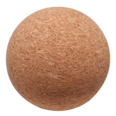 China Custom High Density Eco-friendly Portable Yoga Lacross Ball 6.5cm Logo Cork Massage Balls Wooden Massage Balls for sale