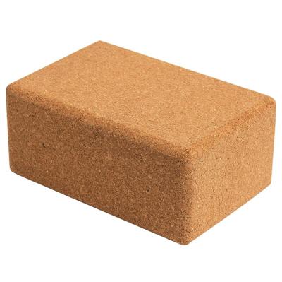 China Portable Custom Eco-Friendly Home Fitness Entertainment Sports Gym Cork Yoga Block Organic Cork Natural Yoga Brick Balance for sale