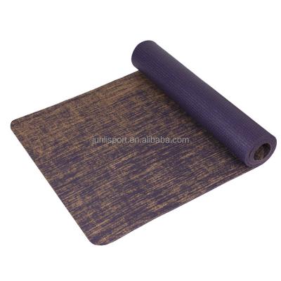 China Body Buliding Metal Natural Free Non-Toxic Exercise Yoga Mat Anti Slip PVC Custom Printed Durable Hemp Jute Yoga Mats for sale