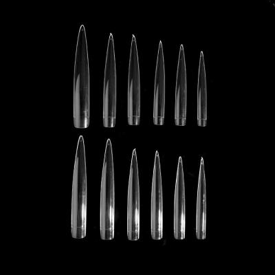 China Design 100 pcs/pack transparent natural white xxxl square false nail stiletto tips full cover nail tip half cover acrylic nail art for sale