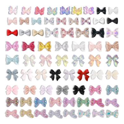 China Various Nail Accessories Styles Colorful Design Nail Art Resin Bow Nail Decoration Aurora Nail Decoration DIY Accessories for sale