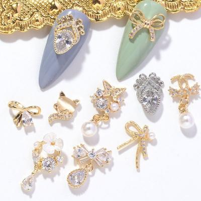 China Nail Accessories Wholesale Popular Luxury Ins Nail Accessories Mix Styles Cubic Zirconia Nail Rhinestones Decoration Supply Nail Art Design for sale