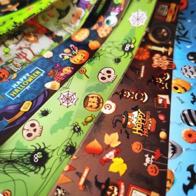 China 3d Nail Art Wholesale Pumpkin Witch Skull Transfer Foil Nail Art Design Decal Art DIY Decoration Halloween Transfer Paper Nail Foil Nail Sticker for sale