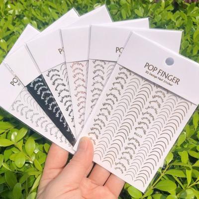 China Wholesale High Quality Morden Nail Decal Design Self Adhesive Nail Sticker Nail Decoration for sale