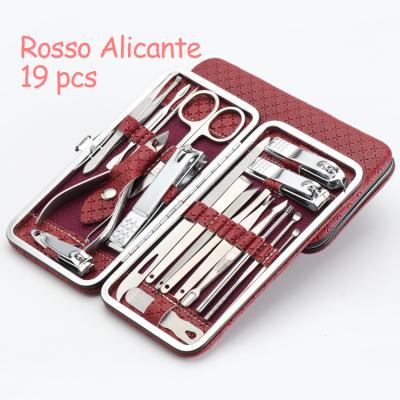 China Nail Accessories 19pcs Aosso Alicante Manicure Pedicure Set Professional Manicure Set for sale