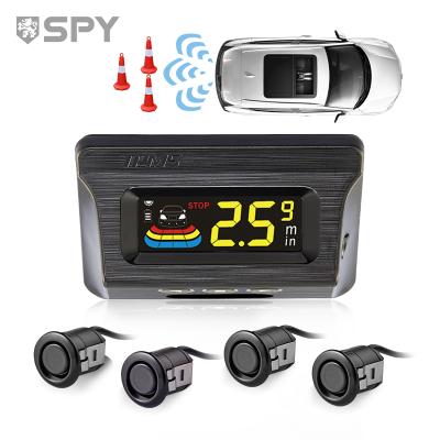 China Solar Power SPY Car Reverse White Color Auto Parking Sensor System Charging Ultrasonic Sensor for sale