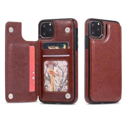 China With Stand Suitable For iPhone 13 Pro Max Wallet Style Full Bundle Genuine Leather Phone Case With Clip Stand Slot Protective Phone Case for sale