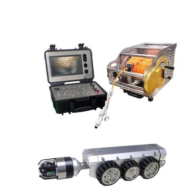 China PAN-TILT Meter Counter DIP Tilt Downward Upstream Data On Monitor Pipeline Detection Robot for sale