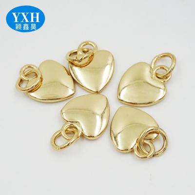 China Reflective Heart Shape Nickel Free Gold Zipper Pull Puller Logo Zipper Pull With Custom Logo for sale