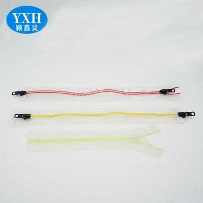 China Two Way Open Type Invisible Automatic Invisible Zipper Custom Lock 2 Teeth X Color Nylon Zipper for sale