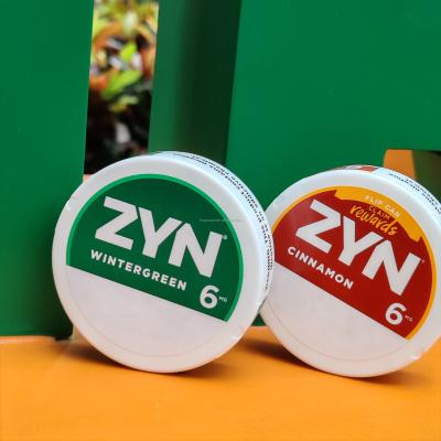 China 3mg 6mg 15mg 20mg ZYN cans nic pouches  custom tag  Wintergreen Spearmint  Cool mint   Peppermint  Menthol  Citrus  Chill  Smooth Cinnamon coffee for sale