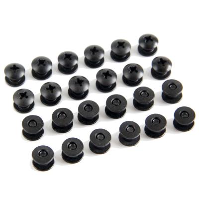 China 24pcs DIY Post Home Black Steel Short Screw Set Cross Head Perfect for DIY Kydex and Gun Holsters / Staples and Knife Leather Sheaths for sale