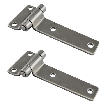 China Marine Hardware High Polished Solid Forged Stainless Steel T Type Container Hinges For Wooden Case Door Hinge Boat Marine Accessories 2pcs for sale