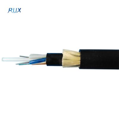 China Aerial / Self Supporting Telecommunication Use ADSS 24 Cores Single Mode Fiber Optic Cable, 48 Wires With One Tube, HDPE Jacket And Tube 12 FO Number for sale