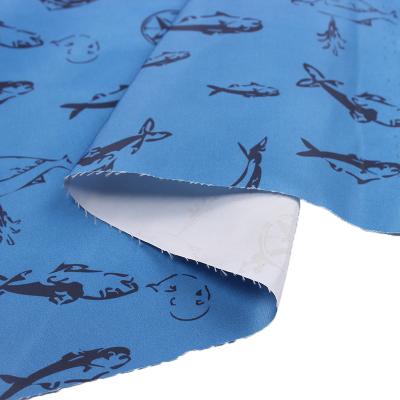 China 2021 New Arrivals Digital Downproof 2021 Newcomers Fish Microfiber Nylon Woven Skin Printing Customizable Soft Polyester Plain Material For Dresses for sale