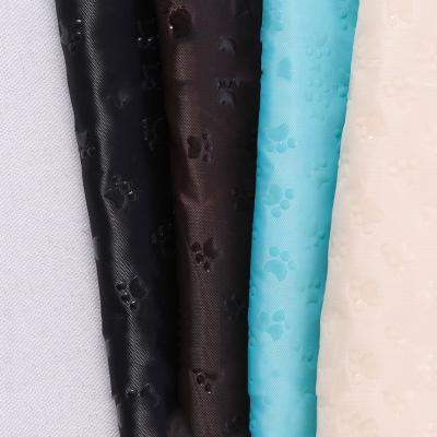 China 150D Memory Drop Plastic PVC Coated Anti-Slip Paws Bonded 100gsm Non-Slip Polyester Waterproof Sofa Pet Cushion Oxford Fabric for sale