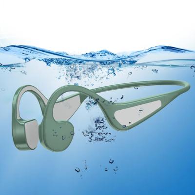 China Osteoconductive Gym Sports Open Ear V5.0 V12 Headset Sweatproof Earphone Bone Conduction Wireless Headphones for sale