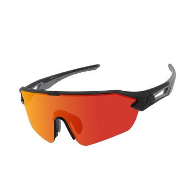 China Unisex Half-frame Interchangeable Lens Design Cycling Sunglasses UV400 Windproof Sand is often used for cycling and driving for sale