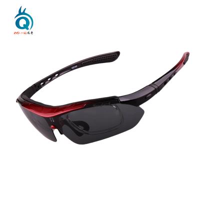 China Sports sunglasses with Tr90 lens uv400 lens interchangeable polarized sport unisex sunglasses all 5 for sale