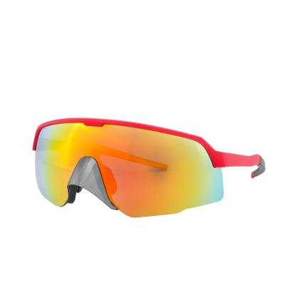 China New Rubber Arm Design Anti-skid Rim Half Customized UV400 Sport Sunglasses With Hook Nose Protector for sale