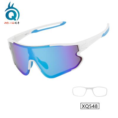 China High Quality Outdoor Recycling Sunglasses Sports Sunglasses Double Frame Glass Injection Flexible Lightweight Interchangeable Lenses for sale