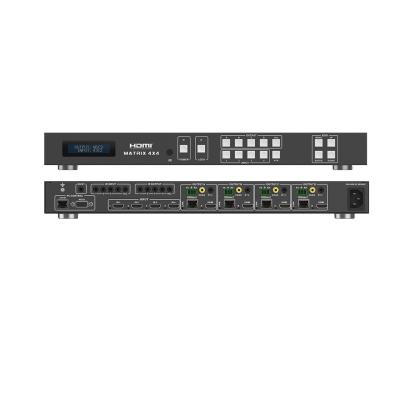 China HDBaseT Matrix rs232 Control 4X4 4K@60HZ 4:4: HDMI 4 2.1HDMI Matrix Audio Output CA44HM70 for sale