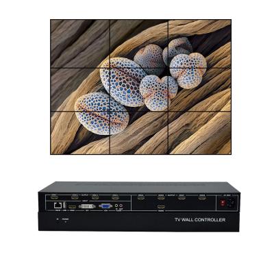 China Nightbar Corkiit hdmi video wall controller 3x3 support 180 degree rotation with IR remote control 9 HDMI 1080P outputs for sale