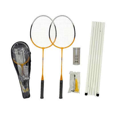 China Eastic & Durable Hot Sale Badminton Racket Set For 2 With Free Shuttlecock And Rack Net Set for sale