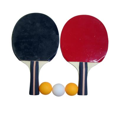 China Professional Training Wood Grade +Rubber+sponge Table Tennis Rackets Set Table Tennis Racket for sale