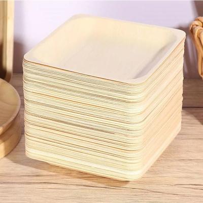 China Hot Sale Hotel Home Restaurant Biodegradable Tableware Sets Disposable Dish Bamboo Dish for sale